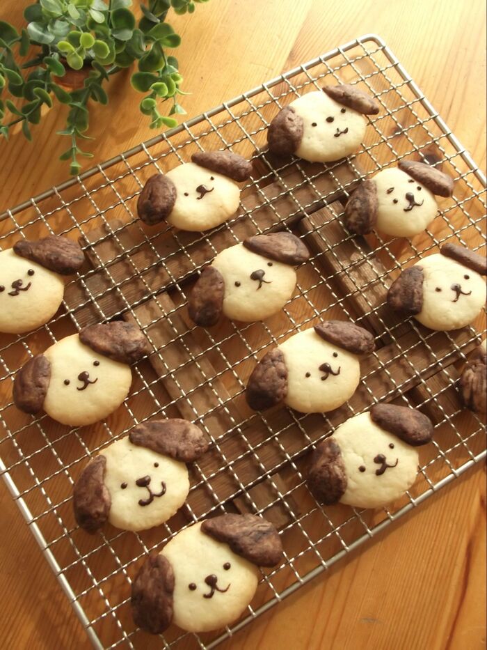 型不要♪簡単さくほろクッキー!2018年 干支クッキー いぬ