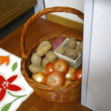 我が家のキッチン少しだけチラっと!野菜・焼き菓子型の収納プチっとつぶやき話♪