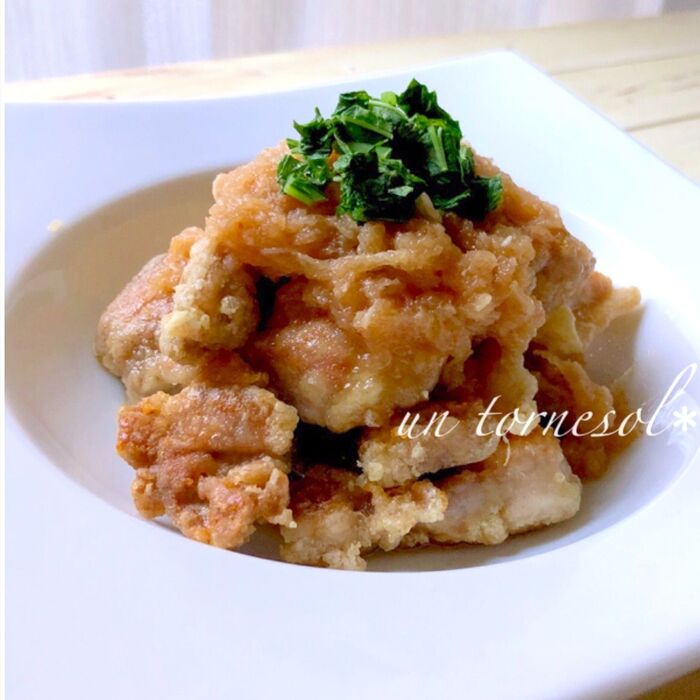 カブおろしで消化不良緩和に☆揚げ焼き鳥のカブおろしがけ