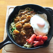 頑張るわが子に! インディアンスパゲッティ