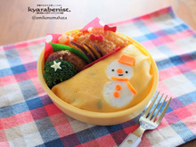雪だるまオムライス弁当