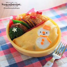 雪だるまオムライス弁当