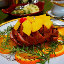 ロースハムで簡単♪オレンジハニーマスタード♡おもてなしベイクドハム☆