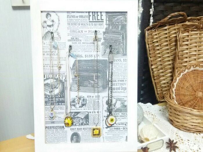 【100均アクセサリー収納DIY】コルクボードにデコパージュ☆