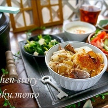 和カフェ風ランチ★菊芋とサバの炊き込みご飯