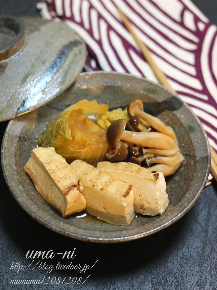 【基本の和食】白菜と豆腐の旨煮。