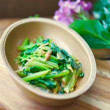 旬レシピ☆茹でて和えるだけ簡単!小松菜のピーナッツバター和え