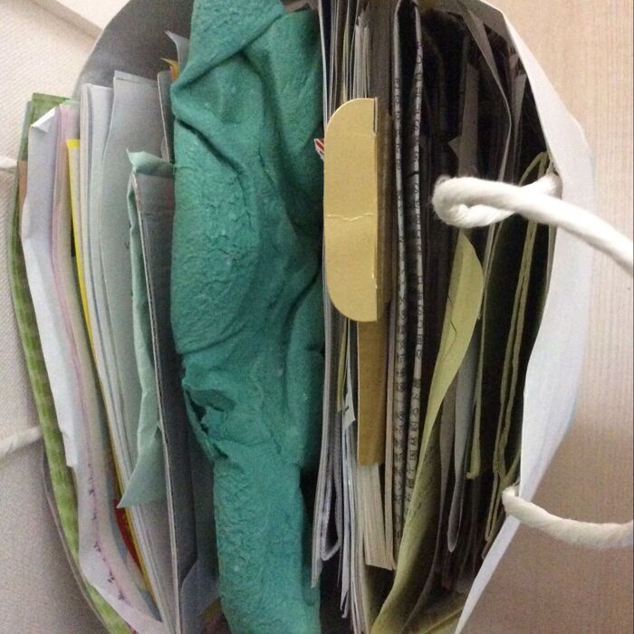 3. 溜まった紙を紙ゴミへ