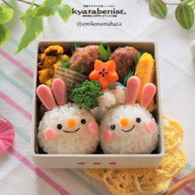 キャラおにぎりの詰め方の工夫~うさぎちゃんおにぎり弁当~