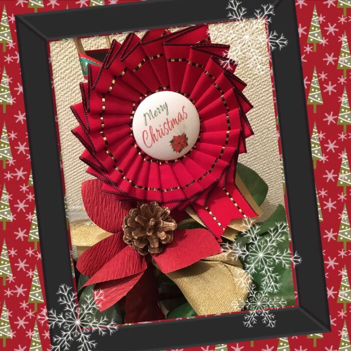 ロゼットでもクリスマスリース!