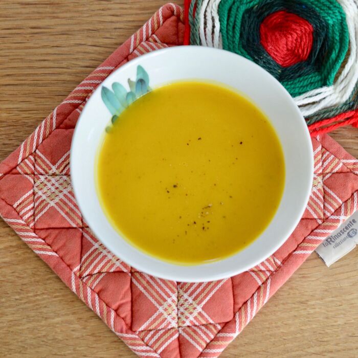 一晩ほったらかしで作るパンプキンスープ♡ハンドミキサー使用