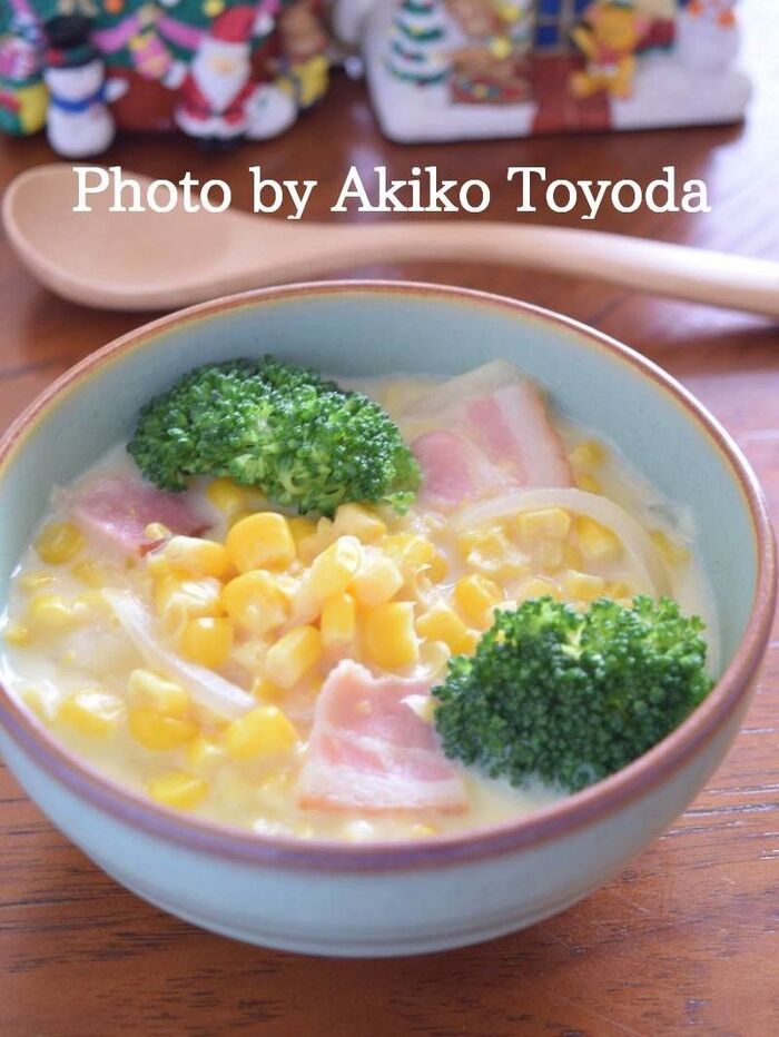 心にしみる温かさ♡コーン&コーンクリームのシチュー