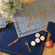 あったかフェルトのランチョンマット&コースターでほっこりカフェ♪