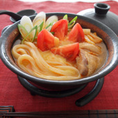 あつあつ鍋うどん!「キムチーズうどん鍋」
