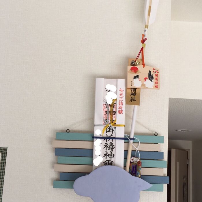 スノコでプチDIY!七五三のお札の飾り棚