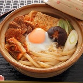 あつあつ鍋うどん!「豚キムチすき焼き風うどん鍋」