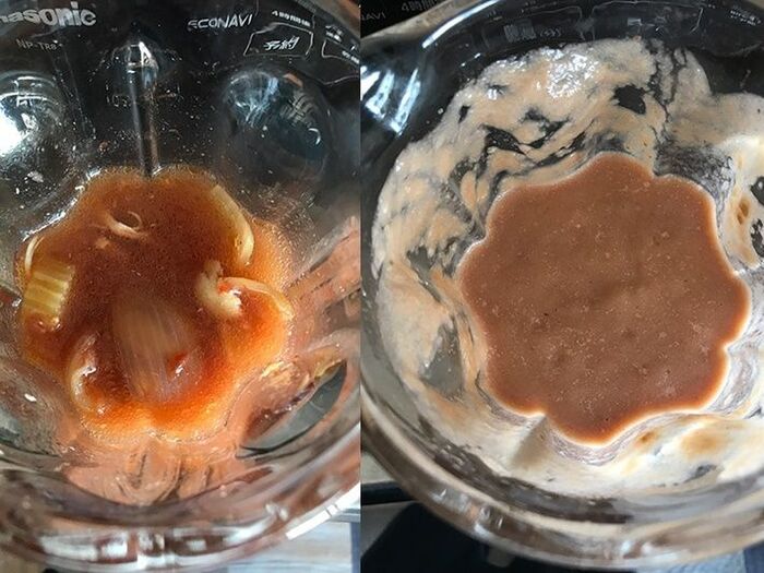 鍋の中の副産物で美味しいスープが出来上がり。