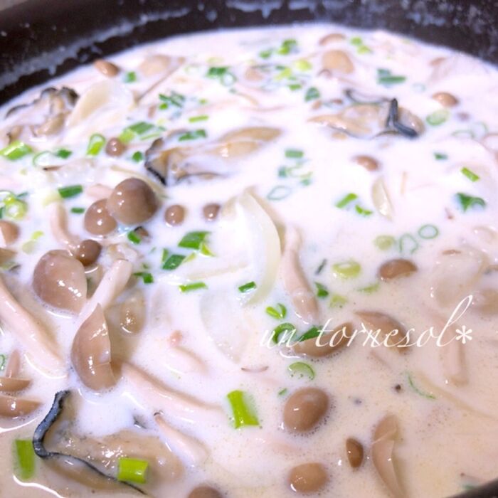 ⑥☆は牛乳を少しずつ混ぜながら!