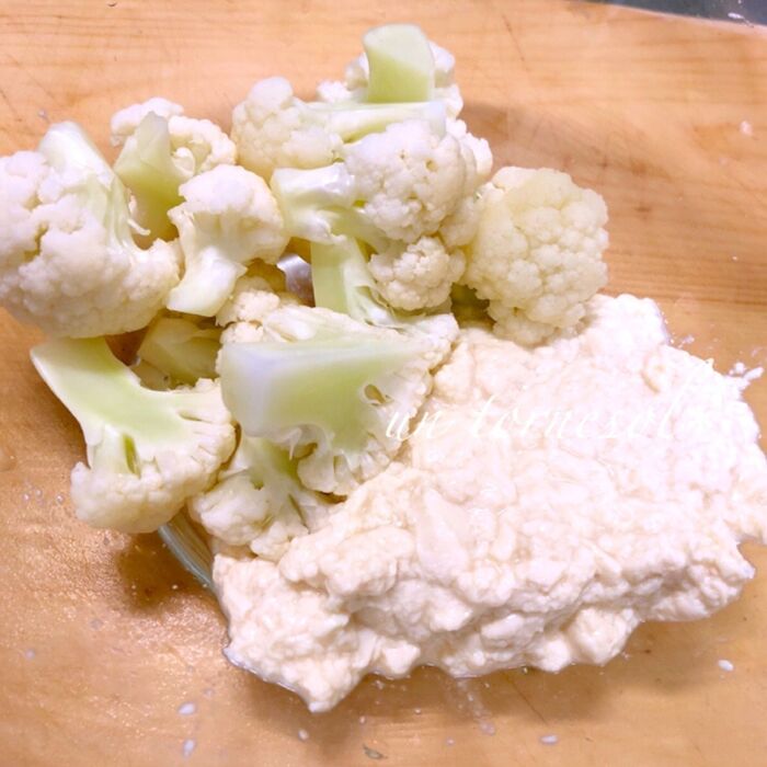 ③豆腐の水切りはしっかりとしてから、混ぜ合わせて!