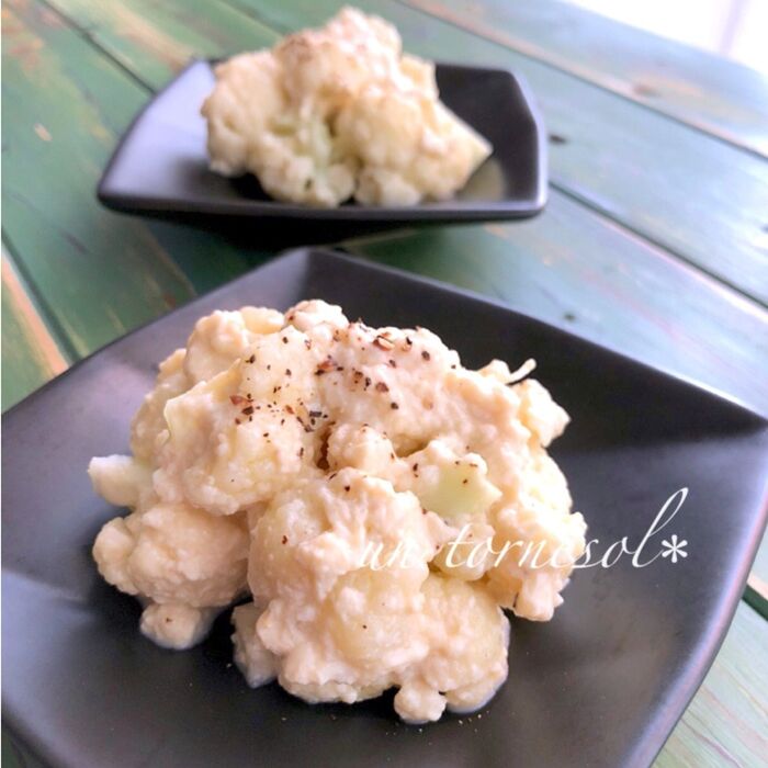 レンジで10分調理☆生活習慣病予防に♪カリフラワーのイタリアン白和え