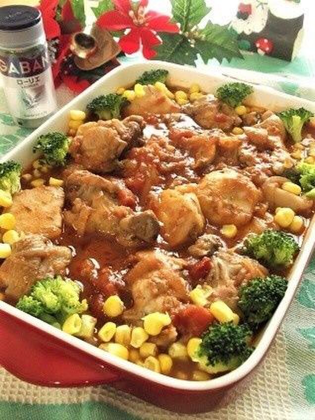 クリスマス仕様♪里芋のとろみがポイント!圧力鍋で カレー風味 手羽元と里芋のトマト煮