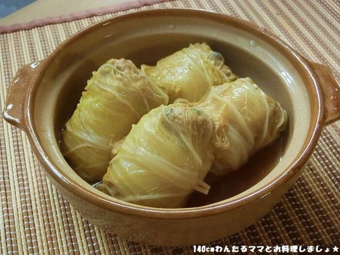 簡単★豆腐入り和風ロール白菜