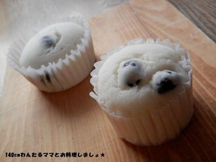 簡単★黒豆米粉蒸しパン