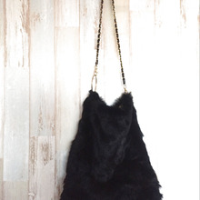 捨てられないコート&スリング活用★ふわふわリメイクバッグ