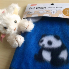 見ているだけでシアワセ♡ダイソー♡パンダのフリースはぎれ