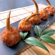 お正月に「芽(芽)でたい」変わり揚げ♪くわいのエビ包み団子