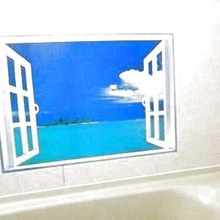 お風呂ポスターで開放感!水場はカビキラー+ラップ+捨てる歯ブラシで・・がやっぱり楽ちん!