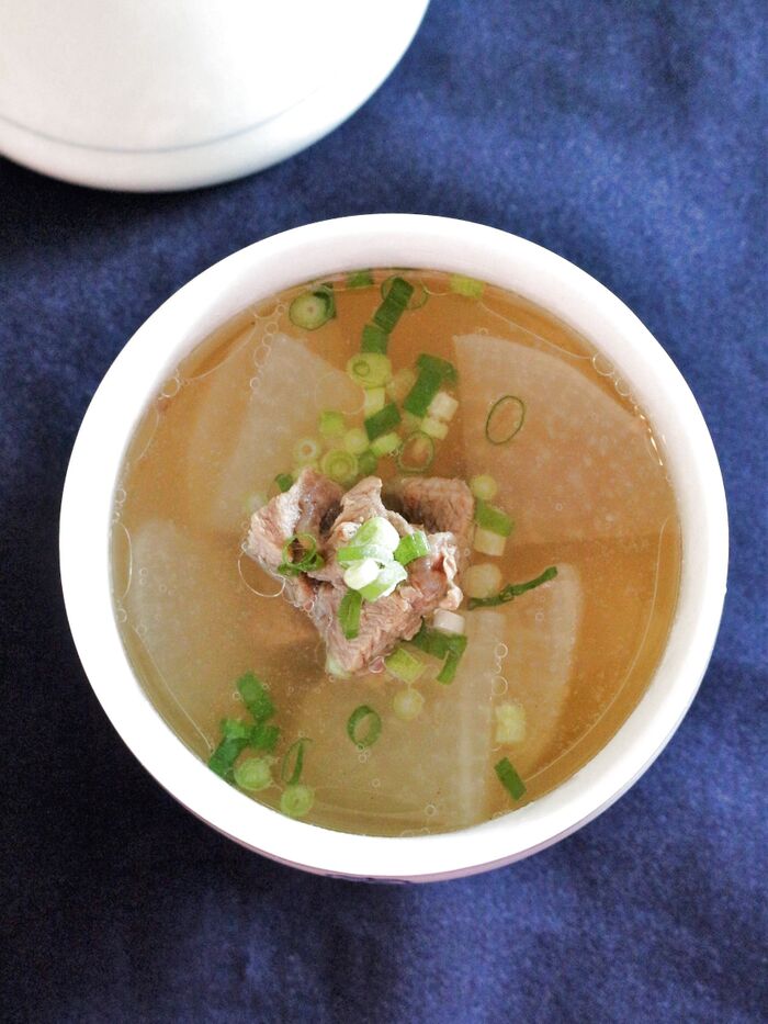 ★20分で美味しい!!牛肉の大根スープ(소고기 무국)。