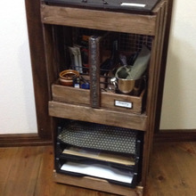 木箱xすのこx端材で文房具収納ワゴンDIY!③(ワゴン本体)