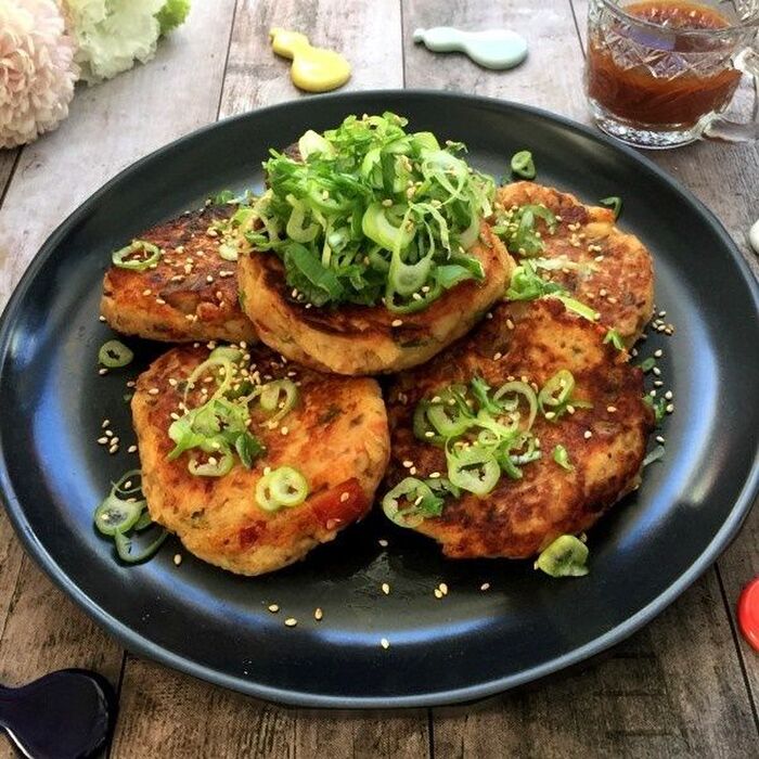 おせちの煮ものでお好み焼き風に~♪リメイク料理!!