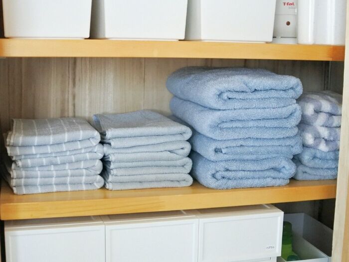 タオル類の収納を見直しました