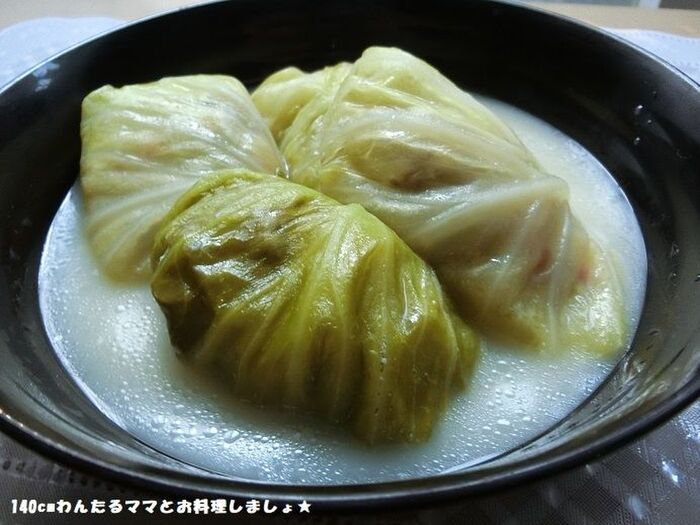 簡単★豚ひき肉のクリームロールキャベツ