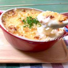 【餅リメイク】小麦・卵アレルギー対策としてもオススメ☆お餅でトロトログラタン