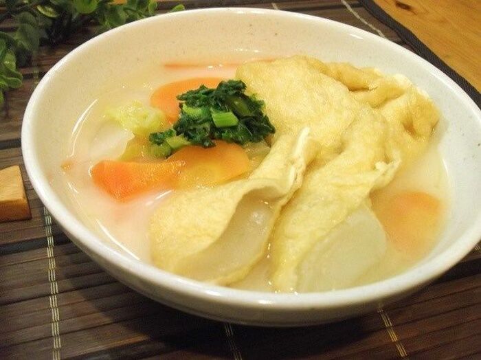 栄養満点で優しい味わい♪餅巾着の甘酒煮