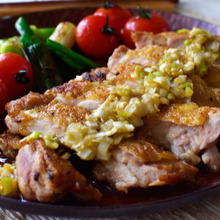 皮パリ!ジューシー♥うまだれ付油淋鶏風♥【*揚げない*スキレット*鶏肉】10~20分