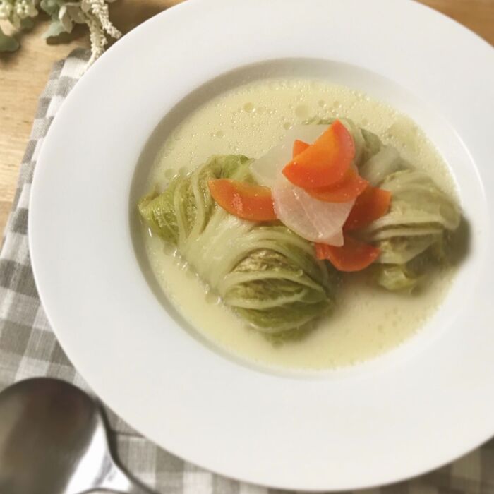 白味噌仕立ての*和風ロール白菜