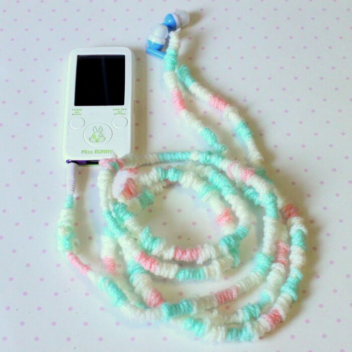 冬仕様のふわふわイヤホン♪