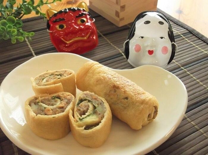 節分に♪缶詰でお手軽いわし料理!恵方巻チックにグルグル巻き~