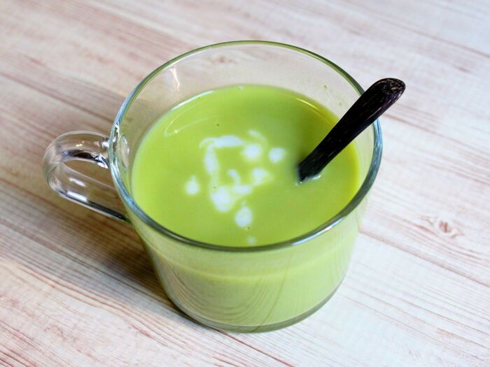 トロトロあったか☆葛湯の抹茶オレ