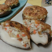 揚げないよ☆ 野菜たっぷりで椎茸のがんも焼き