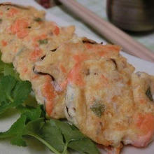 長芋と豆腐でふわっふわ♪ 揚げないひとくち鮭がんも