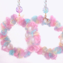 ダイソーのラウンドフープ で“ふわかわ”イヤリング♡