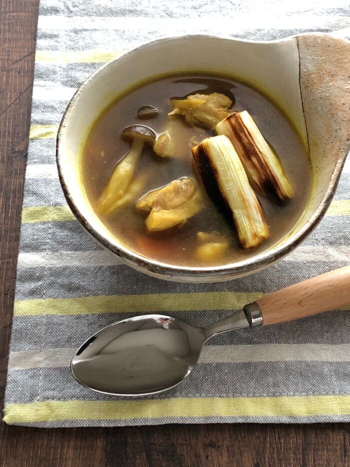 出汁を使って♪和風なカレースープ