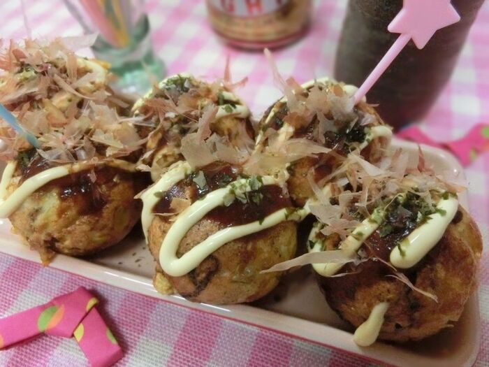 小麦粉たこ不使用♪ おからパウダーでお好みたこ焼き風