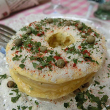 フライパンで焼くだけ♪ チーズ味のオニオンミルフィーユドーナツ