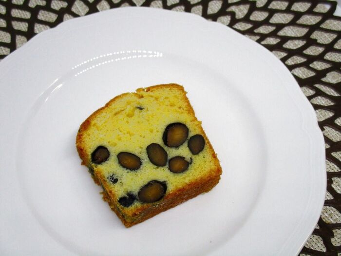 おせちの黒豆煮リメイク!玄米粉入りパウンドケーキ♪